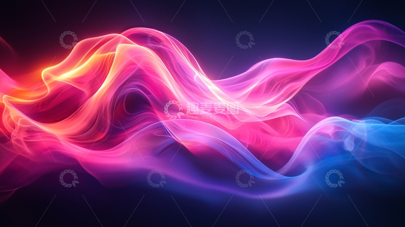 高清大图下载【趣麦麦图】彩色光线流动抽象背景