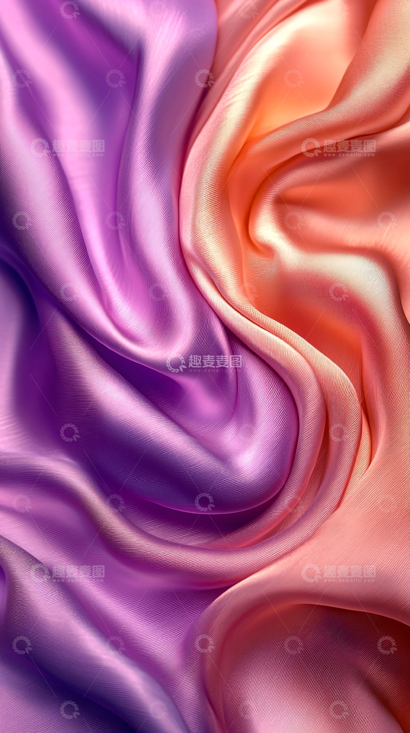 高清大图下载【趣麦麦图】紫粉色丝绸交织的背景