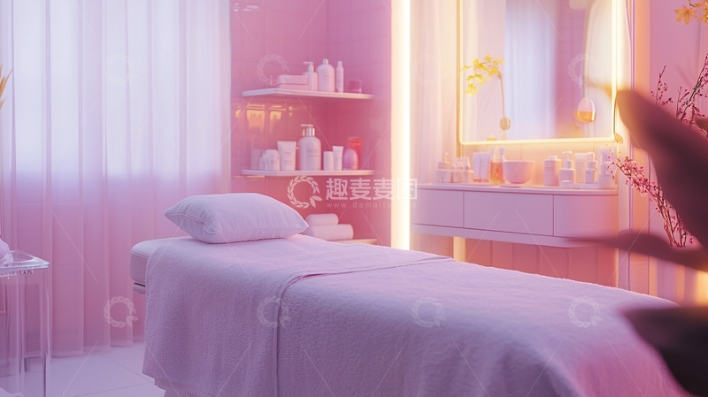 高清大图下载【趣麦麦图】粉色系美容院
