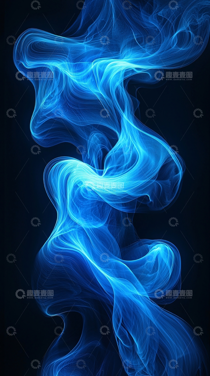 高清大图下载【趣麦麦图】蓝色烟雾