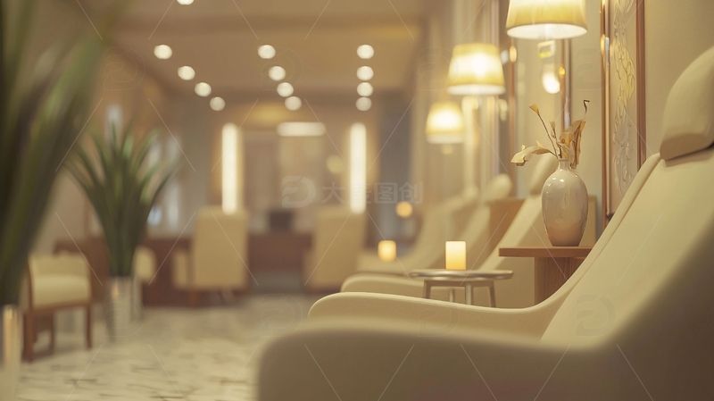 高清大图下载【趣麦麦图】奢华酒店大堂等候区