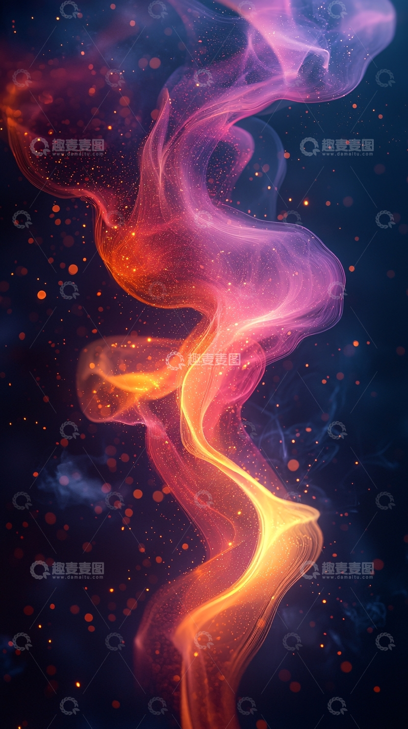 高清大图下载【趣麦麦图】彩色烟雾抽象背景