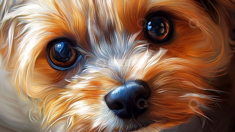 高清大图下载【趣麦麦图】约克夏犬特写