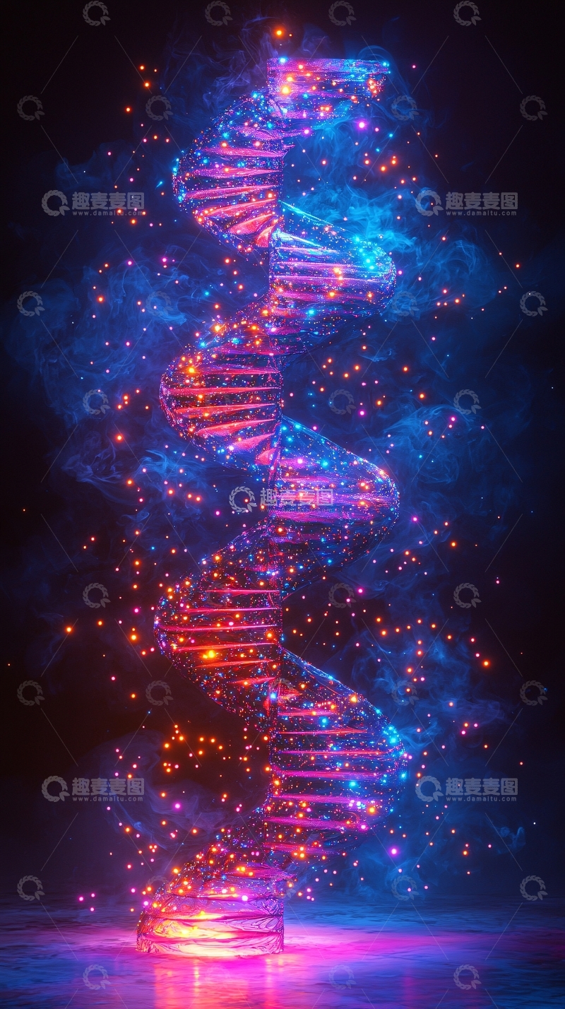 高清大图下载【趣麦麦图】螺旋上升的基因结构