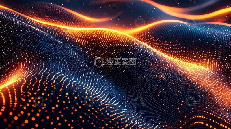 高清大图下载【趣麦麦图】科技感流动曲线