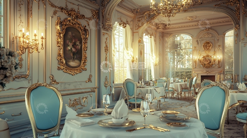 高清大图下载【趣麦麦图】奢华餐厅室内设计