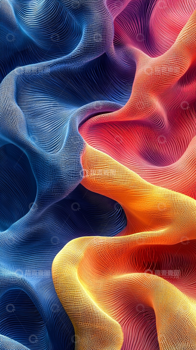 高清大图下载【趣麦麦图】抽象色彩流动艺术