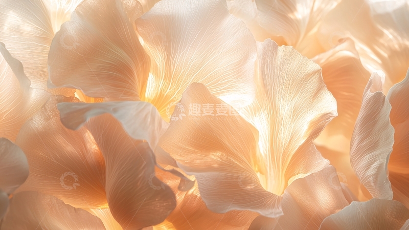 高清大图下载【趣麦麦图】轻柔温暖的花瓣质感