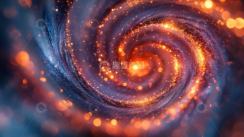 高清大图下载【趣麦麦图】旋转星云火焰色光晕