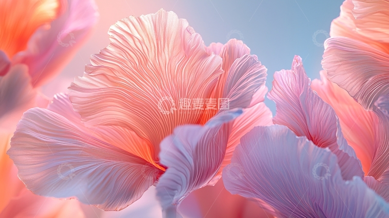 高清大图下载【趣麦麦图】唯美粉色花瓣特写