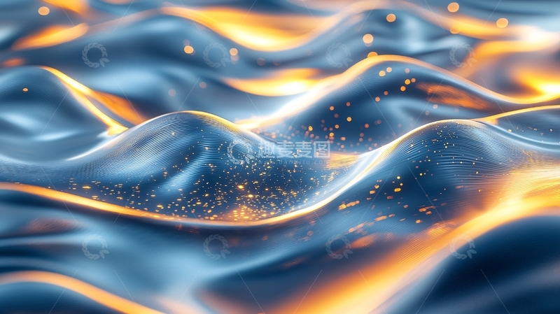 高清大图下载【趣麦麦图】流动金属光泽抽象背景
