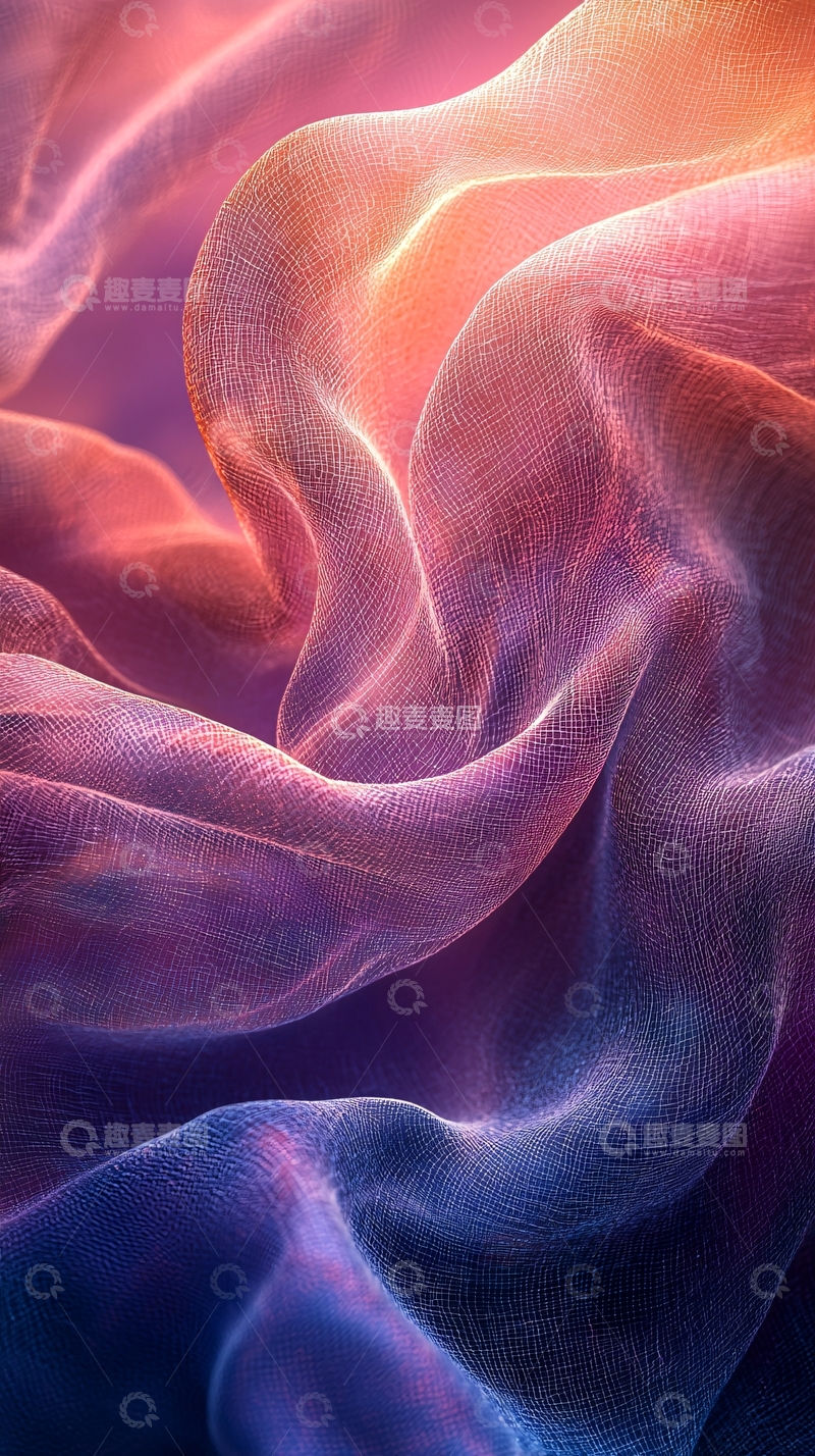 高清大图下载【趣麦麦图】梦幻渐变丝绸材质