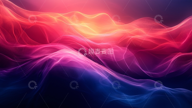 高清大图下载【趣麦麦图】彩色烟雾状抽象背景