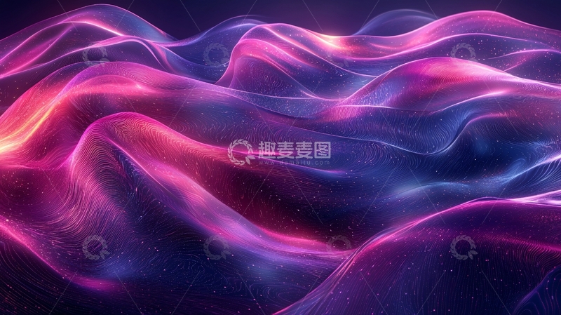 高清大图下载【趣麦麦图】抽象紫色光波背景