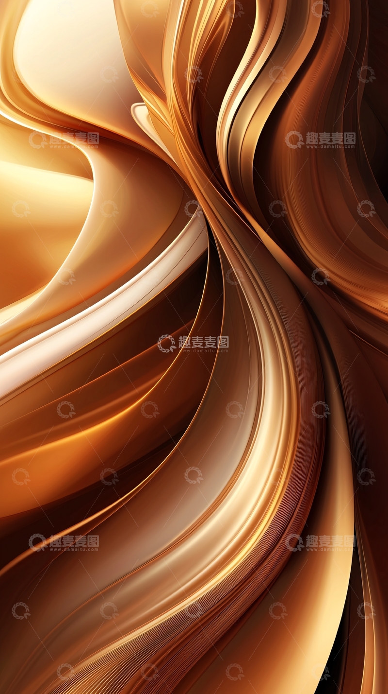 高清大图下载【趣麦麦图】金色丝绸般流动
