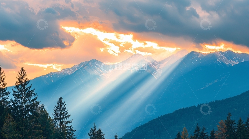 高清大图下载【趣麦麦图】夕阳西下