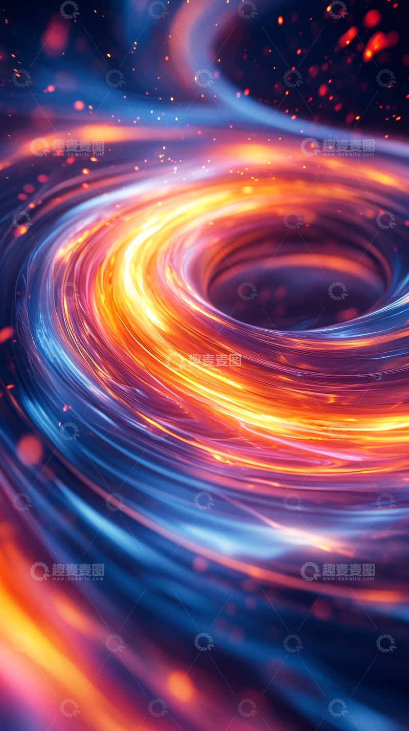 高清大图下载【趣麦麦图】抽象漩涡光线流动
