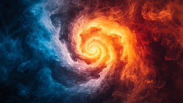 火焰冰霜交织的漩涡