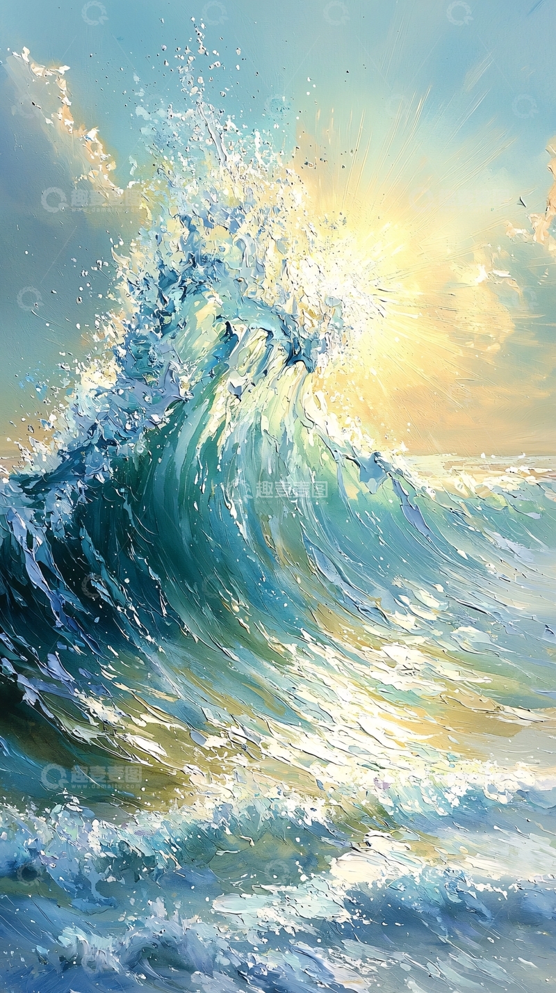 高清大图下载【趣麦麦图】汹涌的海浪