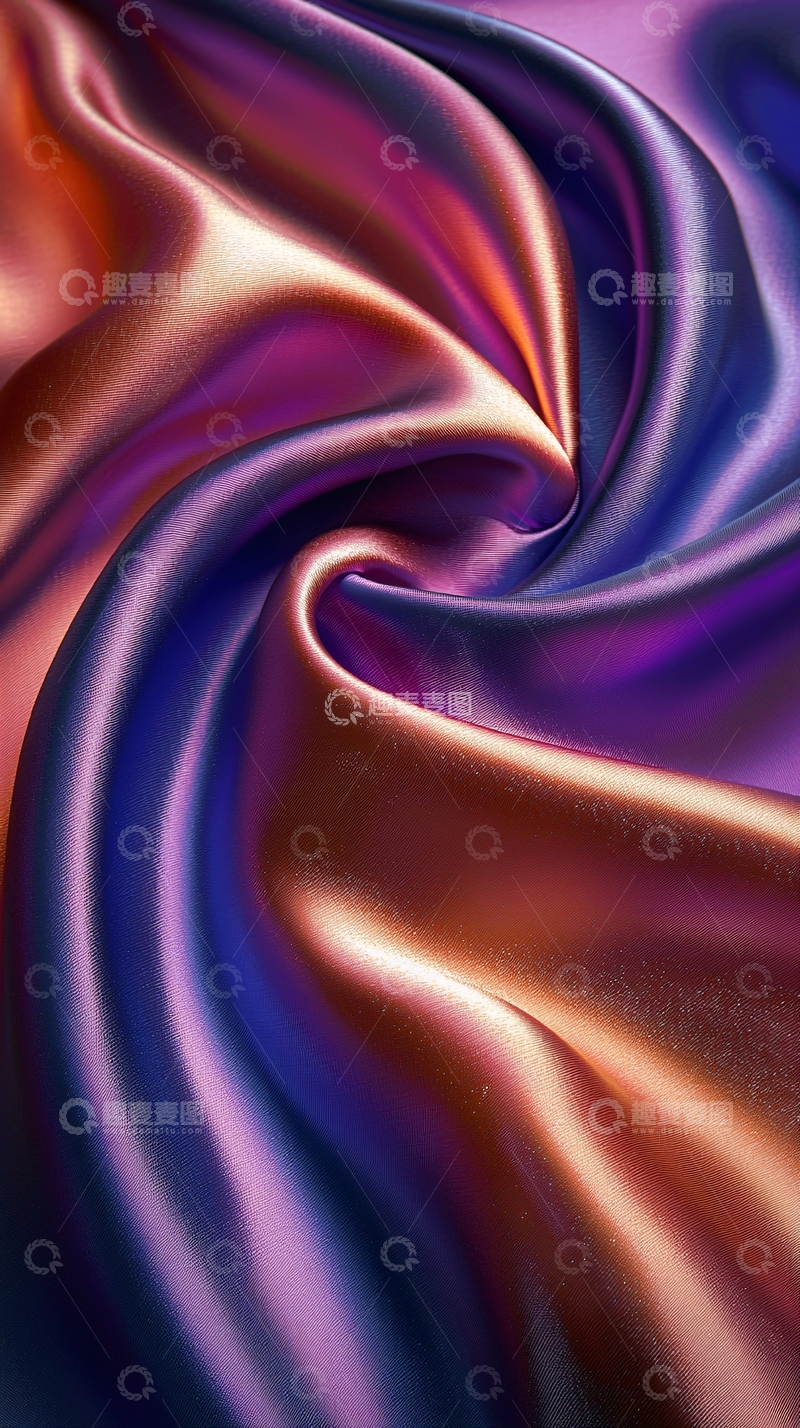 高清大图下载【趣麦麦图】丝绸缎面渐变漩涡