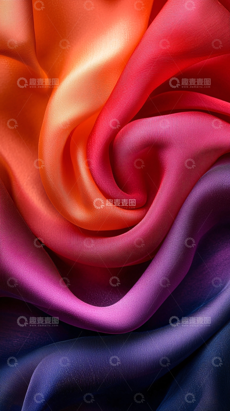 高清大图下载【趣麦麦图】渐变丝绸漩涡