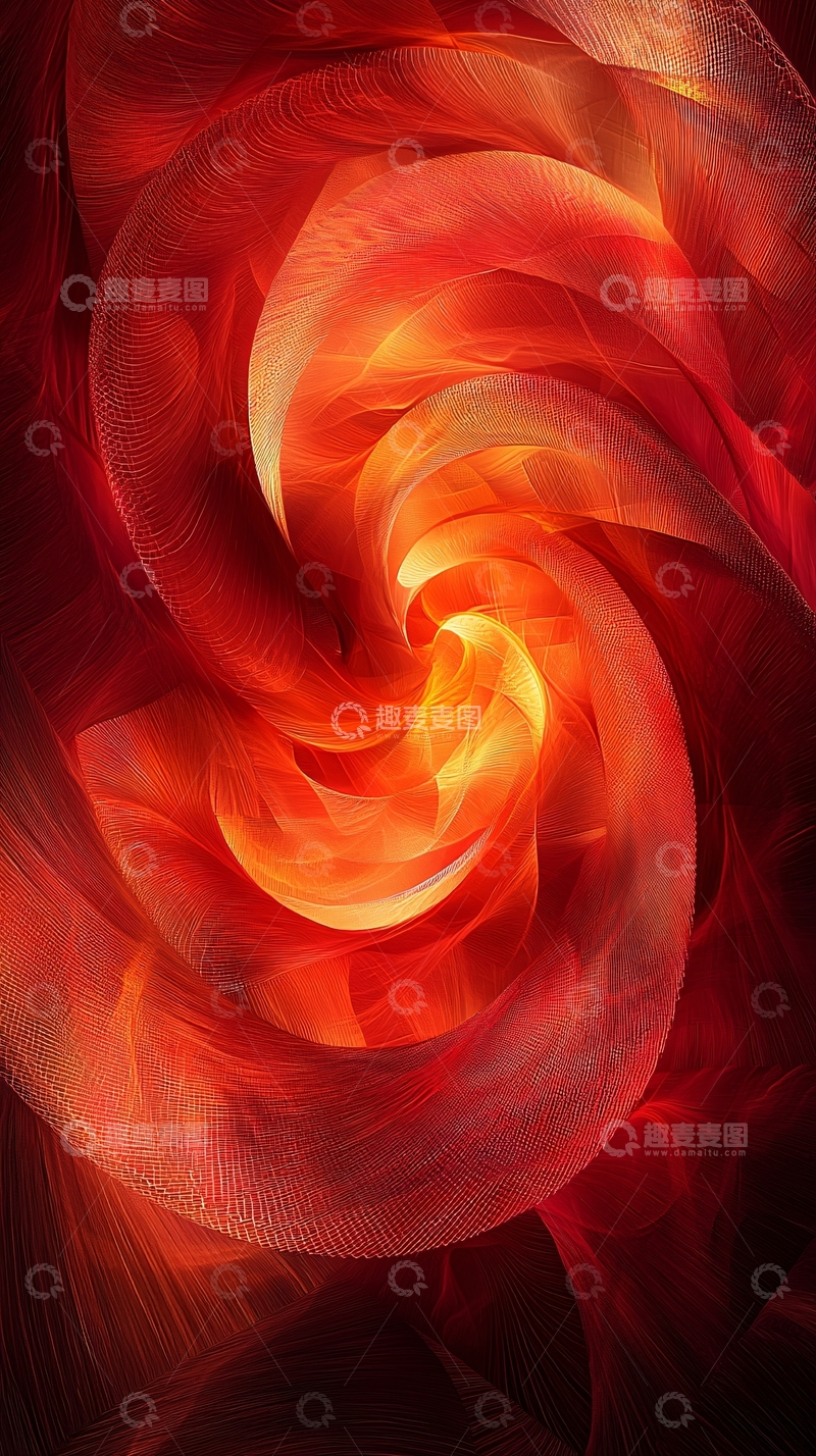 高清大图下载【趣麦麦图】炽热的红色能量漩涡