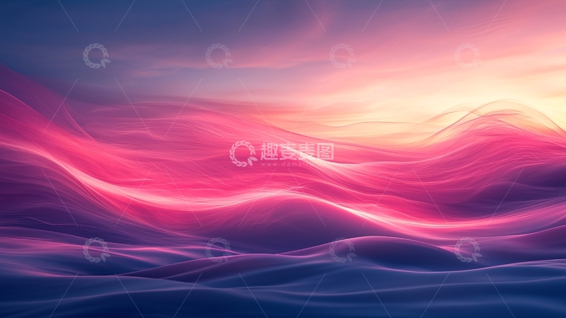 高清大图下载【趣麦麦图】梦幻粉色山峦