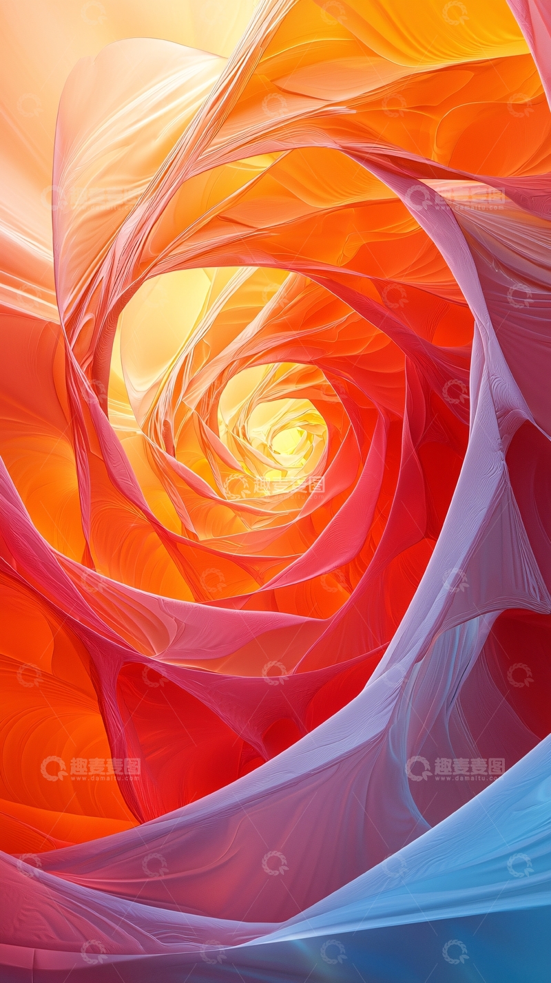 高清大图下载【趣麦麦图】抽象漩涡渐变彩色背景
