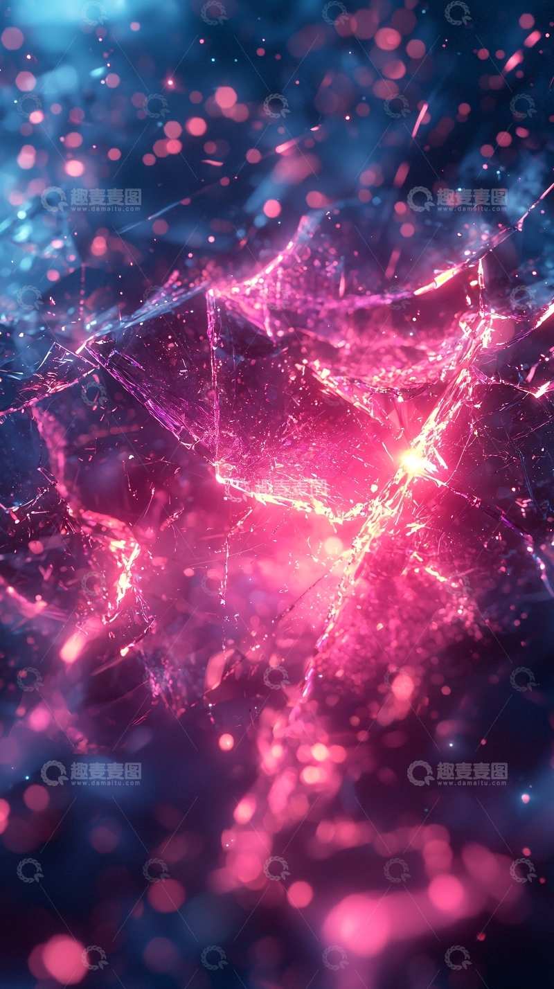 高清大图下载【趣麦麦图】破碎的星空裂痕背景