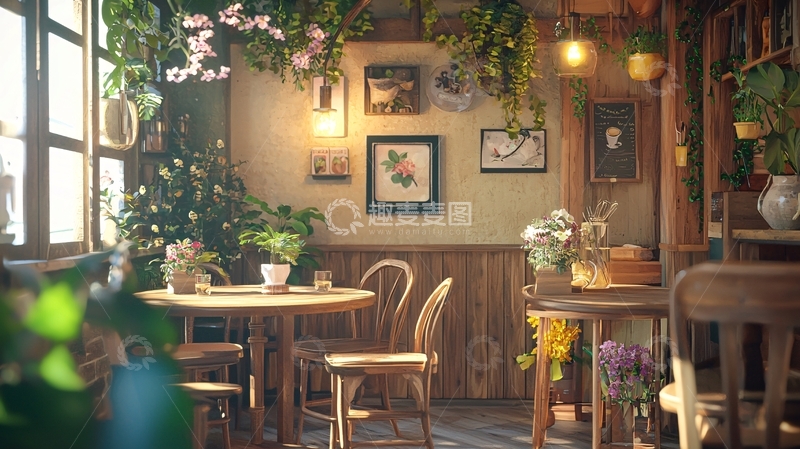 高清大图下载【趣麦麦图】文艺小清新咖啡馆