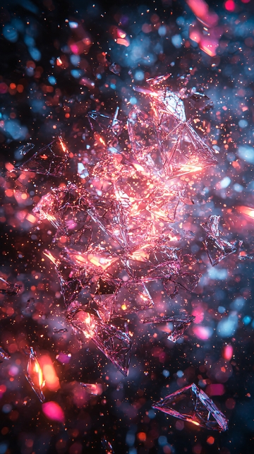 爆炸碎片晶体发出红光