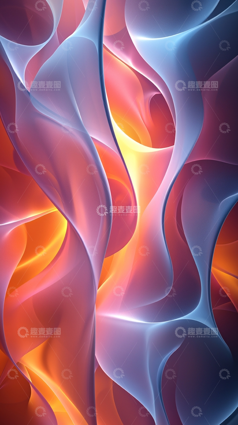高清大图下载【趣麦麦图】抽象流动曲线