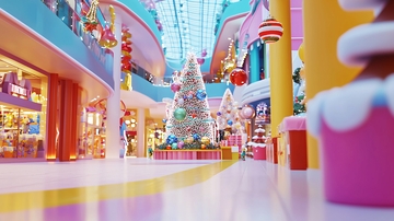 梦幻甜美圣诞商场