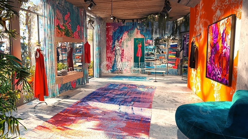 高清大图下载【趣麦麦图】色彩斑斓的时尚店铺内景