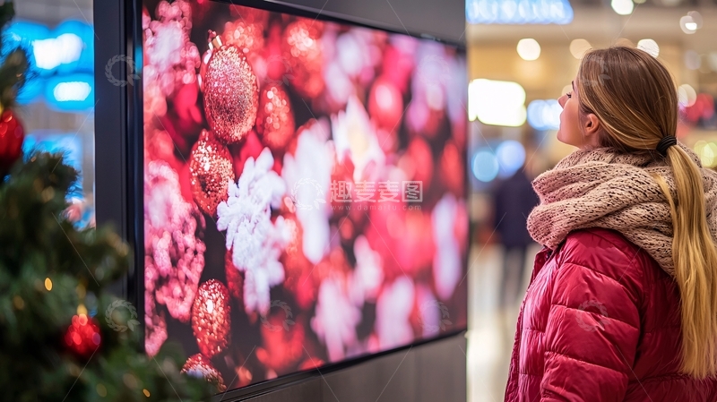 高清大图下载【趣麦麦图】商场圣诞节广告屏幕