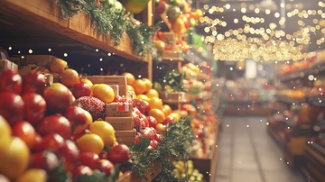 圣诞节水果市场