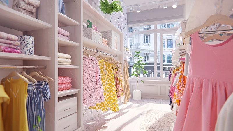 高清大图下载【趣麦麦图】粉色系服装店