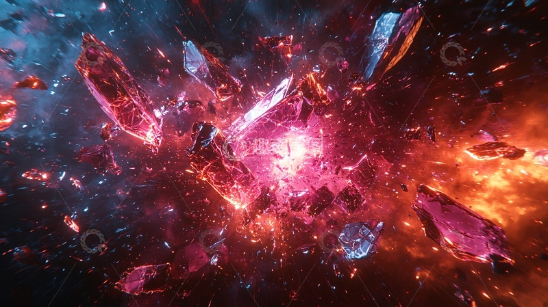 高清大图下载【趣麦麦图】宇宙晶体爆炸