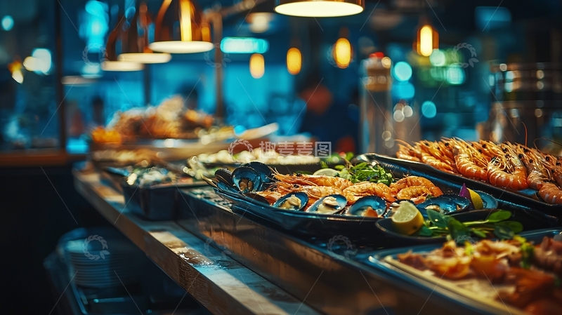 高清大图下载【趣麦麦图】海鲜自助餐美食展示