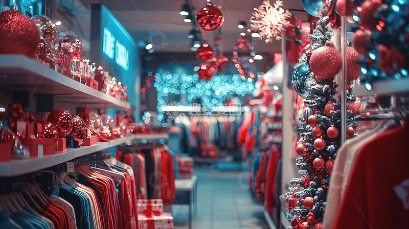 高清大图下载【趣麦麦图】圣诞节商店装饰