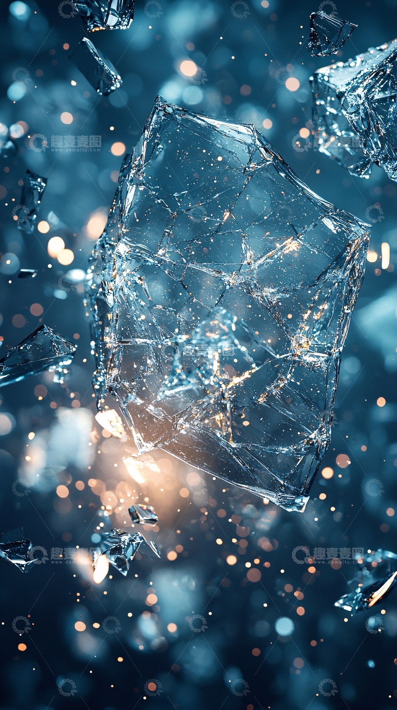 高清大图下载【趣麦麦图】碎裂的冰块