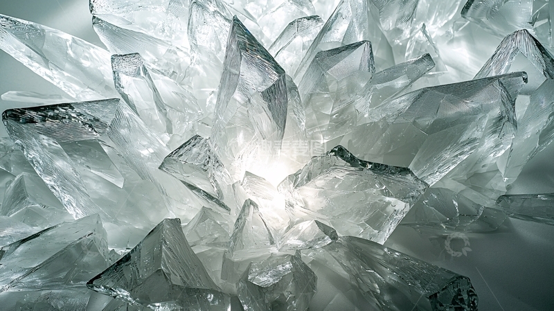 高清大图下载【趣麦麦图】晶莹剔透的冰晶结构