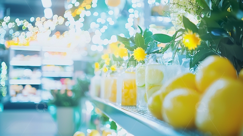 高清大图下载【趣麦麦图】-超市货架柠檬特写