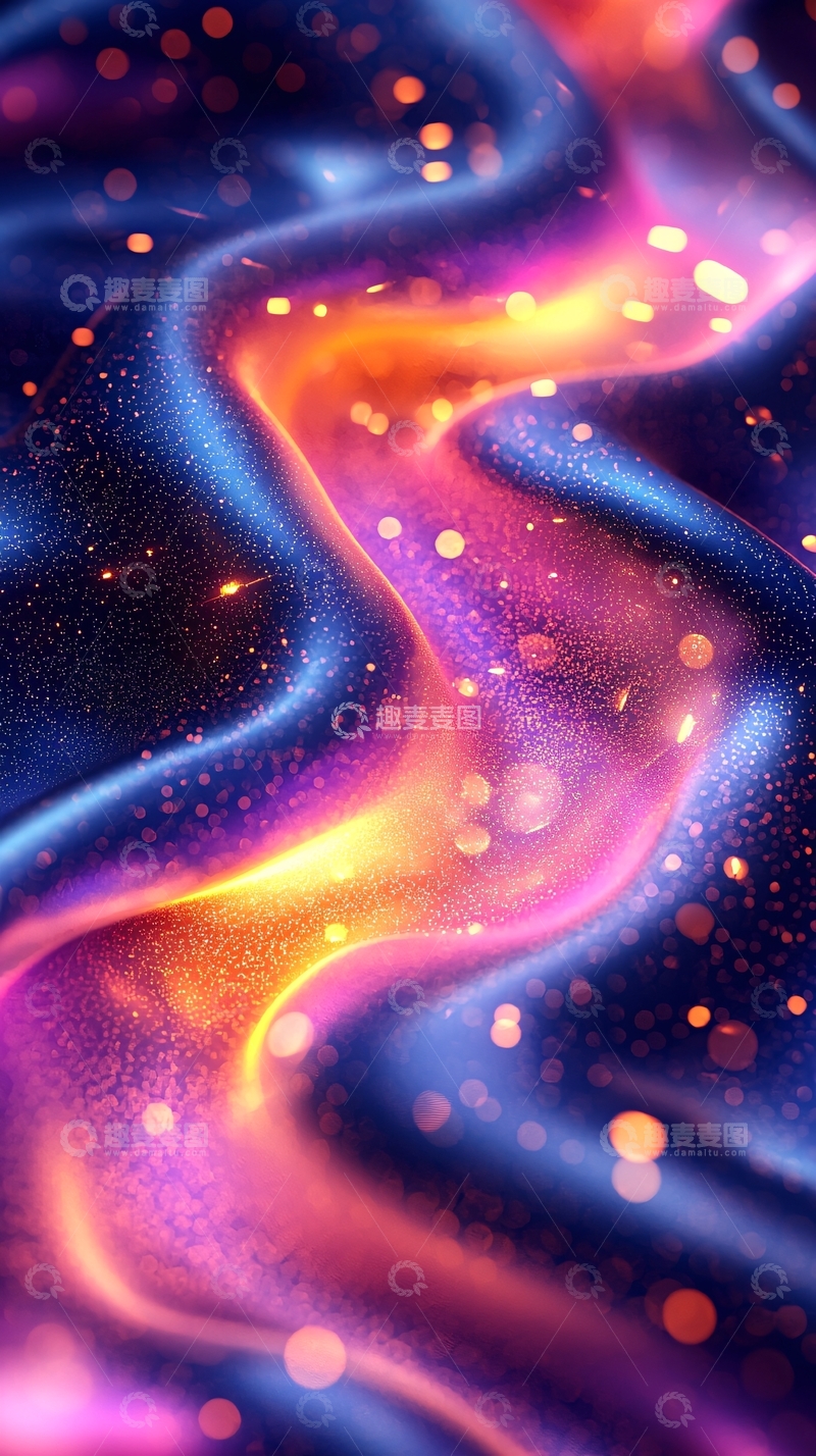 高清大图下载【趣麦麦图】流光溢彩的丝绸质感