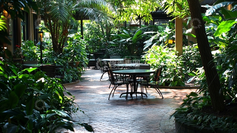 高清大图下载【趣麦麦图】热带花园餐厅