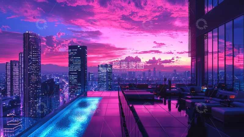 高清大图下载【趣麦麦图】梦幻都市夜景