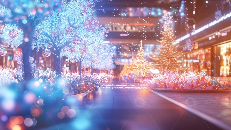 高清大图下载【趣麦麦图】梦幻般绚丽的圣诞夜景