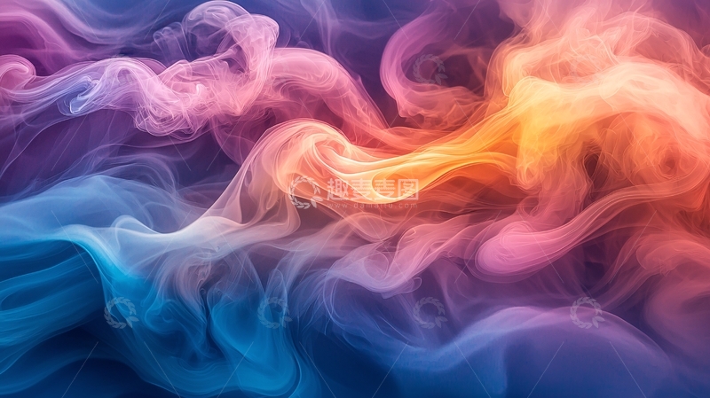 高清大图下载【趣麦麦图】彩色烟雾流动抽象