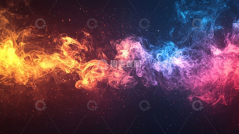 高清大图下载【趣麦麦图】色彩缤纷的烟雾背景