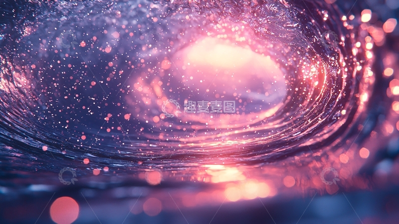 高清大图下载【趣麦麦图】紫色星云漩涡背景